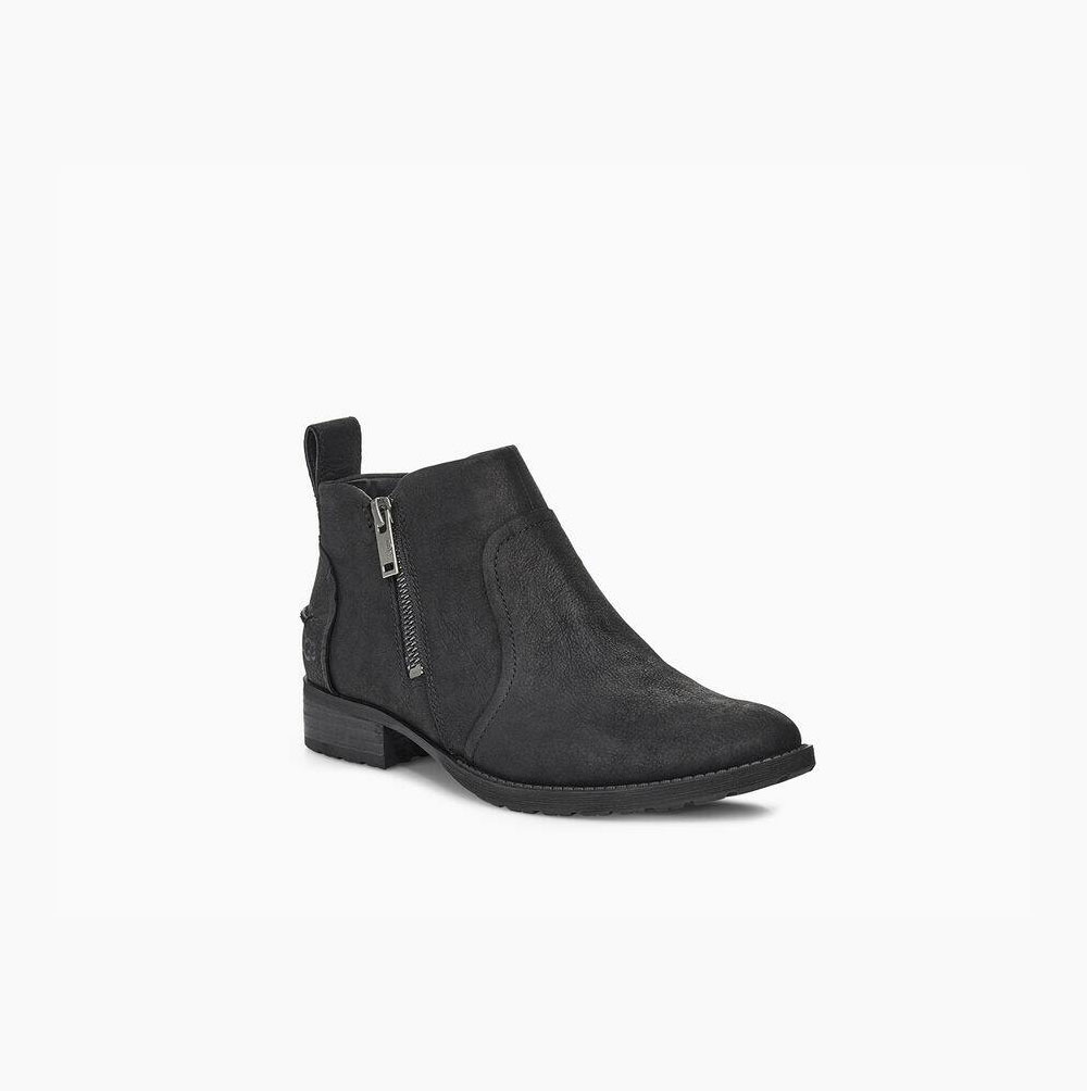 UGG Aureo II Black Ankle Boots for Women (TNRH72165)